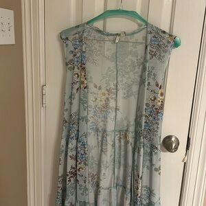 Green blue cover/kimono—XL